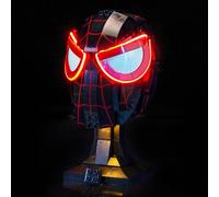 LocoLee Led Light Set Compatible with Lego 76329 Miles Morales' Mask Led Decoration Lighting Kit Compatible with Lego 76329 Building Blocks Model,Only Lights Set,No Model