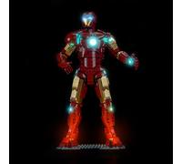 LocoLee LED Light Set Compatible with Lego 76344 Iron Man Mark 3 Collectors' Edition LED Decoration Lighting Kit Compatible with Lego 76344 Building Blocks Model, Only Lights Set, No Model