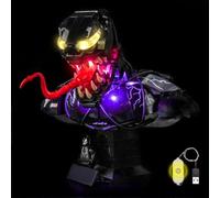 LocoLee LED Light Set Compatible with LEGO 76356 Venom Bust | Decoration Lighting Kit Compatible with LEGO Venom Bust, Easy Installation, Flexible LED Strip, Display Decor, No Model