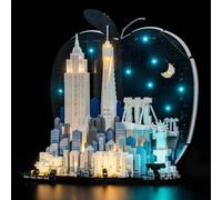 LocoLee LED Light Set Compatible with LEGO New York City - The Big Apple, Decoration Lighting Kit Compatible with LEGO 21066 New York City Building Blocks, No Model (21066-RC Version)