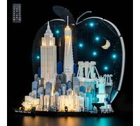 LocoLee LED Light Set Compatible with LEGO New York City - The Big Apple, Decoration Lighting Kit Compatible with LEGO 21066 New York City Building Blocks, No Model (21066-Standard Version)