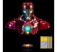LocoLee Light kit Compatible with Lego 76327 Iron Man MK4 Bust - No Model Only Light, LED Lighting Accessories Compatible with Lego 76327 (Standard Version)