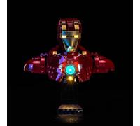 LocoLee Light kit Compatible with Lego 76327 Iron Man MK4 Bust - No Model Only Light, LED Lighting Accessories Compatible with Lego 76327 (Optical Control Version)