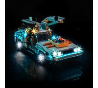 LocoLee RC Led Light Set Compatible with Lego 10300 Back to the Future Time Machine Light Decoration Lighting Kit Compatible with Lego 10300 Building Blocks Model,Only Lights Set,No Model