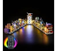 LocoLee RC Led Light Set Compatible with Lego Diagon Alley Wizarding Shops Led Decoration Lighting Kit Compatible with Lego 76444 Building Blocks Model,Only Lights Set,No Model
