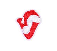 Locomo Individual Christmas Letter Iron On Patch Sew Patch Santa Claus Xmas Hat Alphabet Capital Embroidered Name Badge for T-Shirt Backpack Jersey Jacket