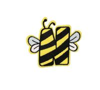 Locomo Individual Honey Bee Letter Iron On Patch Sew On Patch Cute Embroidered Alphabet A to Z Yellow Black Striped for Kid Shirt Jacket Hat Backpack