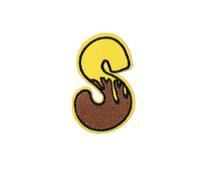 Locomo Individual Honey Bee Letter Iron On Patch Sew On Patch Cute Embroidered Alphabet A to Z Yellow Black Striped for Kid Shirt Jacket Hat Backpack