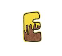 Locomo Individual Honey Bee Letter Iron On Patch Sew On Patch Cute Embroidered Alphabet A to Z Yellow Black Striped for Kid Shirt Jacket Hat Backpack