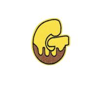 Locomo Individual Honey Bee Letter Iron On Patch Sew On Patch Cute Embroidered Alphabet A to Z Yellow Black Striped for Kid Shirt Jacket Hat Backpack