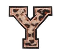 Locomo Individual Leopard Letter Iron On Cheetah Dotted Pattern A to Z Sew Patch Chenille Fuzzy Fluffy Alphabet Capital Embroidered Name Badge for Jersey Jacket