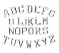 Locomo Individual Letter Iron On Patch Alphabet Sew On Patch Embroidered A to Z Name Badge DIY Applique Motif for Adult Men Women Kid Girl Boy Clothing Jacket Hat Jeans Pants Decoration