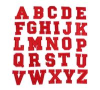 Locomo Individual Letter Patch Iron On Sew Patch 2.15"/5.5cm Embroidered Alphabet Capital Applique Name Badge for Jersey Jacket Coat T-Shirt Backpack