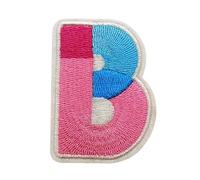 Locomo Individual Rainbow Letter Iron On Patch Sew On Patch Capital Alphabet Embroidered A to Z Bold Font Name Badge DIY for Jacket Jersey Hat Cap Backpack