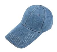 LOCOMO Men Women Super Extra Long Bill Denim Cap Fishing Hat Jeans Trucker Snapback Baseball Brim