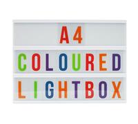 Locomocean LTBOX-W A4 Lightbox (White box, Colour letters) USB Power and Batteries, Cinema light