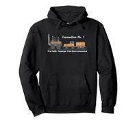 Locomotion No. 1 First Passenger Steam Train Diagram Pullover Hoodie