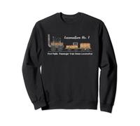 Locomotion No. 1 First Passenger Steam Train Diagram Sweatshirt