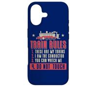 Locomotive Fan Funny Train Rules Quote Railroad Model Train Case for iPhone 17