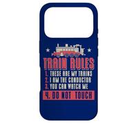 Locomotive Fan Funny Train Rules Quote Railroad Model Train Case for iPhone 17 Pro
