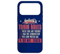 Locomotive Fan Funny Train Rules Quote Railroad Model Train Case for iPhone 17 Pro Max
