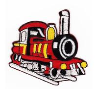 Locomotive Steam Train Sew-On Iron-On Patch Iron-On Patch Iron-On Patch 7.5 x 7.0 cm
