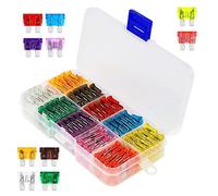 LOCOPOW 100 Pieces Car Fuse Mixed Set 5A 7.5A 10A 15A 20A 25A 30A 35A 40A 50A Replacement Fuses for Motorcycles Cars Boats Trucks SUVs ATVs UTVs