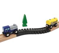 Locorico Flexible Wooden Train Rail, Compatible with Brio, Ikea etc., 3D Printed, Multicolor