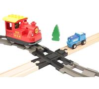 Locorico - Wooden Train and Brick Train Crossing