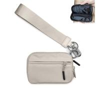 LOCPUFF Corelration The Wallet 2nd Gen, Wristlet Nylon Wallets, Waterproof Nylon Material Zippered Card Case, Wristlet Wallets for Womens (White)
