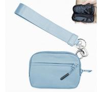 LOCPUFF Corelration The Wallet 2nd Gen, Wristlet Nylon Wallets, Waterproof Nylon Material Zippered Card Case, Wristlet Wallets for Womens (Blue)