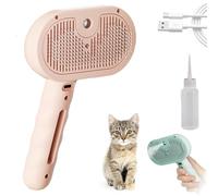 LOCPUFF Magic Wand for Pet Hair Steam, Magic Wand For Pet Hair, Charm Steam Brush, Cat Water Spray Grooming (pink)