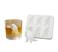 LOCPUFF Monster Ice Mold, Food Grade Silicone Ice Cube Mold, 6 Giant Ice Ball Bigfoot Ice Mold Shaped Ice Cube Trays, Funny Silicone Popsicle Molds (White)