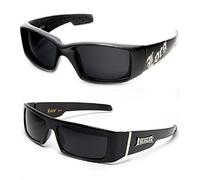 Locs 2 Pair Gangster Sunglasses - 1 9052 Black & 1 9058 Black