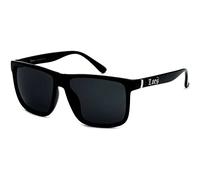 Locs Gangster Oversized Rectangular Horn Rim Sunglasses All Black, mens