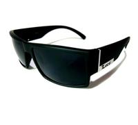 Locs Mens Flat Top Gangster Sunglasses Black Silver Frame 91026, Gloss Black, 5.5w x 1.75h