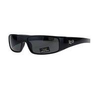 Locs OG Gangster Shade with Metal Tip Temples, All Black, One Size