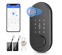 LOCTIAN Smart Door Lock Fingerprint Keyless Entry Door Lock APP Control Deadbolt Auto Lock Electronic Keypad Deadbolt Lock for Front Door Home Use Apartment