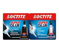 Loctite 1621077 Super Glue Power Flex Gel Control, 3g & 1623037 Super Glue Control Liquid, 3g
