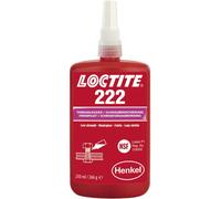 LOCTITE 222 Thread lock, Industrial Adhesive for Securing Screws, Low-Strength Liquid Adhesive for Small Metal Threads, Pumps and Gearboxes, Violet, 1x250ml