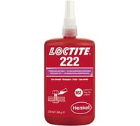 LOCTITE 222 Thread lock, Industrial Adhesive for Securing Screws, Low-Strength Liquid Adhesive for Small Metal Threads, Pumps and Gearboxes, Violet, 1x250ml