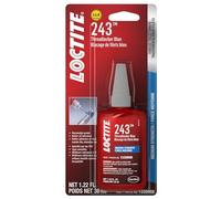 LOCTITE 243 Threadlocker for Automotive: Medium-Strength, Oil Tolerant, High-Temperature, Anaerobic, General Purpose | Blue, 36 ml Red Bottle (PN: 1330906)
