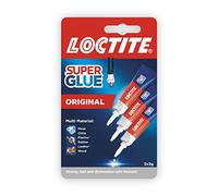 Loctite 2818700 Universal, Strong All Purpose Adhesive for Repairs, Clear Glue for Various Materials, Easy to Use Instant Super Glue Liquid, Transparent, Maxi Trio 3 x 3 g