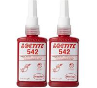 LOCTITE 542, Medium Strength Industrial Adhesive for Thread Sealing, Universal Liquid Adhesive Thread Sealant for Hydraulic and Pneumatic Systems, 50ml (Pack of 2)