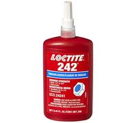 Loctite Acrylic Threadlocker 242, Clear, Liquid, Medium Viscosity, Water Resistant, Bonds Large Threads, M36 Max Thread Size, M10 Bolt Losbreeksterkte 11.5 Nm, -55°C to +150°C Temperature Range