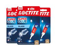 Loctite Glass Bond High-Quality Super Glue for Durable Glass Repairs 3g, 3 Pack
