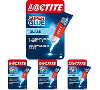 Loctite Glass Bond - Instant Super Glue for Glass, Easy to Use and Durable Clear Adhesive for Long-term Reusability, 1 x 3g (Pack of 4)