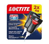 Loctite Super Glue Power Gel, Flexible Super Glue Gel, Superglue with Non-Drip Formula for Vertical Applications, Clear Glue with Precise Nozzle, 2x4g