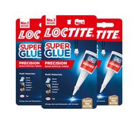 Loctite Super Glue Precision Durable & Extra Long for Multi Material 5g, 3 Pack