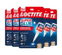 Loctite Super Glue Precision Durable & Extra Long for Multi Material 5g, 5 Pack